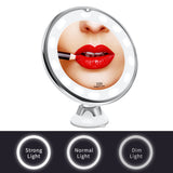 10x Magnifying LED Lighted Makeup Mirror